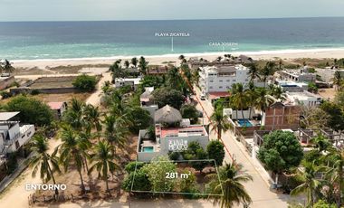 Terreno en venta en Playa Zicatela, Puerto Escondido, Oaxaca