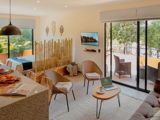 Estudio en Aldea Savia amueblado con amplia terraza