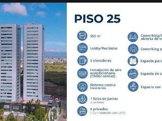 Oficina en Renta Piso 25.  Corporativo Torre JV I.  Via Atlixcayotl.