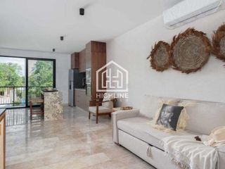 Departamento en Aldea Zama de 1 habitación con alberca y gimnasio ideal para rentar o vivir