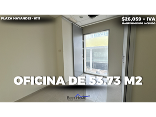 Oficina 111 de 53.73 m2 en Plaza Nayandei - Cancún