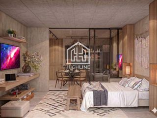 Departamento en VENTA, en Playa del Carmen, tipo estudio con separador, alberca, excelente ubicacion