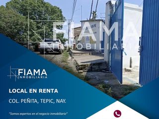 LOCAL COMERCIAL EN RENTA EN COL. PEÑITA, TEPIC, NAYARIT