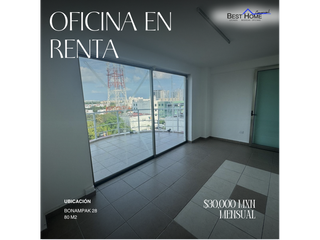 Oficina en renta de 80 m2 en Bonampak 28 - Cancún