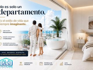 Departamento en Venta de 1 y 2 Recamaras en Playa del Carmen,con Alberca,Elevador,Gym