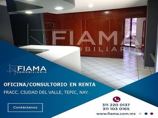 OFICINA / CONSULTORIO (2DA PLANTA) EN RENTA EN CD. DEL VALLE, TEPIC, NAY.