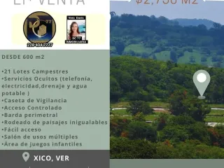 Terreno en venta en Xico, Xico, Veracruz de Ignacio de la Llave
