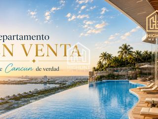 DEPARTAMENTO DE 3 RECAMARAS EN VENTA EN CANCUN/VISTA AL MAR/LUJO/UBICACION/PLUSVALIA