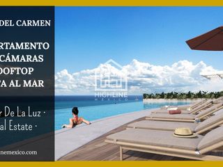 DEPARTAMENTO DE 2 RECÁMARAS. ROOFTOP CON VISTA AL MAR. PREVENTA. PLAYA DEL CARMEN.