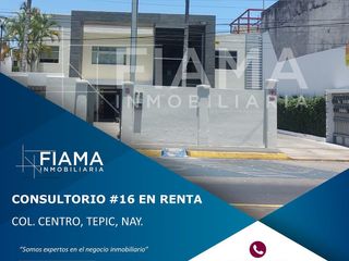 CONSULTORIO MÉDICO # 16 EN RENTA EN COL. CENTRO, TEPIC, NAY. (F)