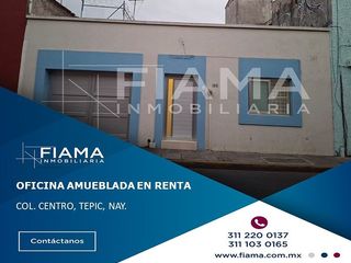 OFICINA AMUEBLADA EN RENTA EN COL. CENTRO, TEPIC, NAYARIT. (EN)