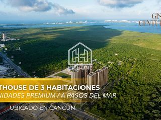 Penthouse de 3 habitaciones en venta en Cancún a 10 min de la Zona Hotelera | con Alberca