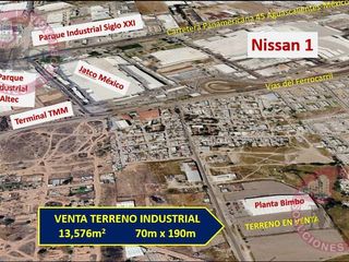 VENTA DE terreno Industrial, atrás NISSAN 1, Sur Aguascalientes.