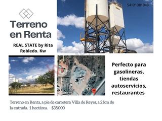 Propiedad en RENTA - Calle Plazuela Hidalgo 1, Barrio Calvario, 79500 Villa de Reyes, SLP, México