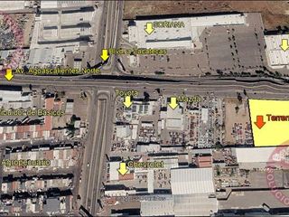 RENTA Terreno comecial - Las Hadas, al norte de Aguascalientes, Ags. México