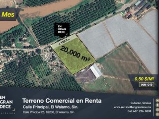 Terreno Comercial en Renta en El Walamo, Sinaloa VIC.INM019