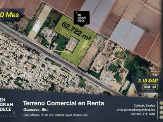 Terreno Comercial en Renta en Gabriel Leyva, Guasave, Sinaloa VIC.INM153