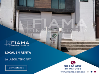 LOCAL COMERCIAL EN RENTA EN LA LABOR, TEPIC, NAYARIT. (F)