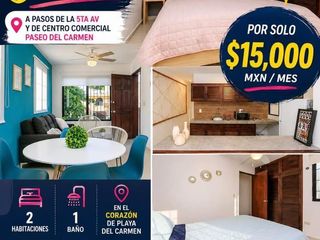 Departamento Amueblado en Renta | Centro de Playa del Carmen
