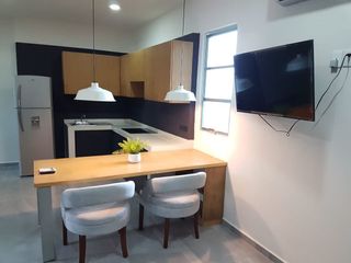 DEPARTAMENTO EN RENTA, AMUEBLADO, CON COCHERA. CARMEN, CAMPECHE.