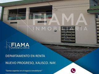 DEPARTAMENTO EN RENTA EN COL. NUEVO PROGRESO, XALISCO, NAYARIT. (I)