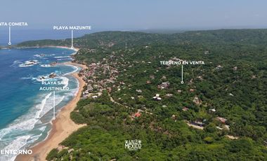Terreno en venta en San Agustinillo, Mazunte – Oaxaca | 460 m² aprox. | Vista al mar