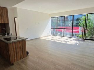 Departamento exterior 1 recamara 78m2 cocina abierta estancia amplia 2 balcones