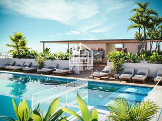 EN VENTA DEPARTAMENTO EN PLAYA DEL CARMEN DE 1 HABITACIÓN CON GIMNASIO, JACUZZI Y VISTA AL MAR