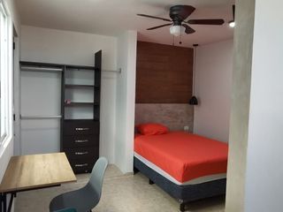 Departamento amueblado tipo Estudio en renta, en Las Americas, Merida Yucatan