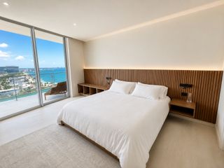 Departamento SIN MUEBLES en Renta o Venta  , con playa , SLS Beach, Puerto Cancún
