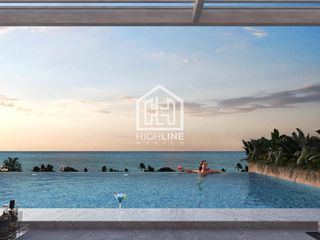 DEPARTAMENTO DE 2 RECÁMARAS. ROOFTOP CON VISTA AL MAR. PREVENTA. PLAYA DEL CARMEN.