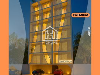 DEPARTAMENTO DE 1 HABITACION CON TERRAZA. PLAYA DEL CARMEN. ROOFTOP, VISTA AL MAR, ALBERCA, GYM.