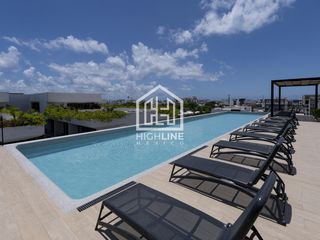DEPARTAMENTO EN PLAYA DEL CARMEN, SALA DE CINE, GYM, ELEVADOR, ROOF GARDEN