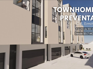 TOWNHOMES EN VENTA COL. ERMITA