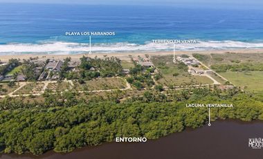 Terreno Frente al Mar en Residencial Los Naranjos, La Ventanilla, Colotepec – Oaxaca