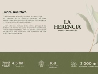 Terreno en  VENTA EN LA HERENCIA FRENTE A TORRE DE PIEDRA GRAN RESERVA