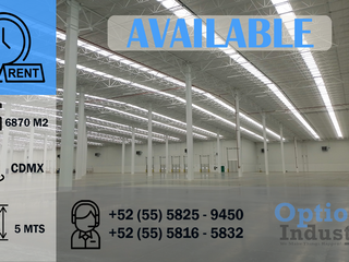 Excellent opportunity to rent an industrial warehouse in Mexico City