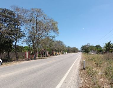 Terreno sobre carretera en Castamay Campeche.