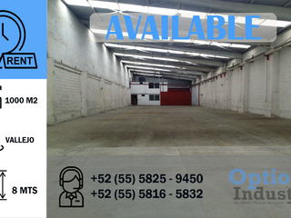 Industrial warehouse available in Azcapotzalco