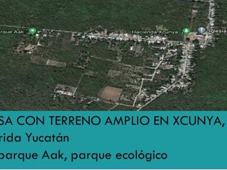 Parque Aak , al norte de Mérida,  casa y terreno con  palapas