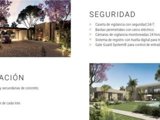 Terrenos en VENTA en privada residencial en Carr. Mérida-Progreso con AMENIDADES