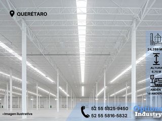 Disponibilidad de renta de nave industrial en Querétaro