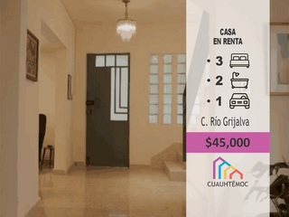 Renta de casa Amueblada en Rio Grijalva