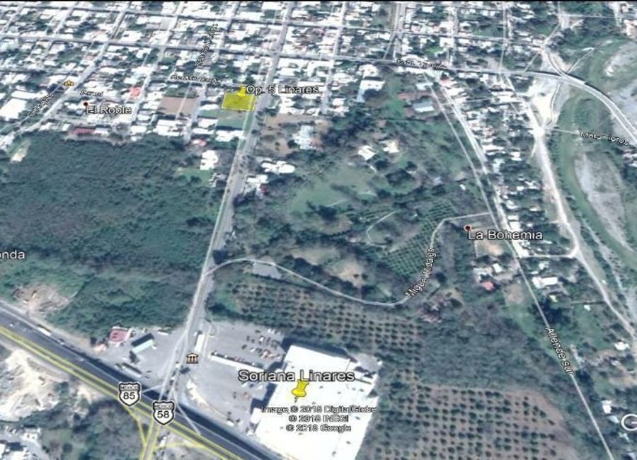 Terreno comercial en renta Linares Nuevo León
