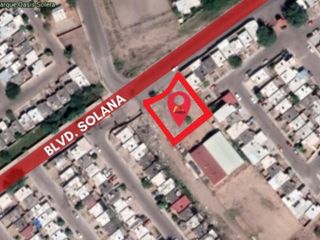 Terreno comercial 912 m2  Fracc Oasis Blvd Solana en Hermosillo