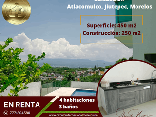 Casa de 450 m2 en Atlacomulco, Jiutepec; Mor. Cod. 156