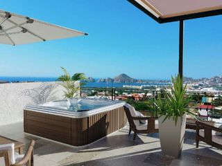 Departamento con balcon, rooftop con alberca vista al mar, El Tezal