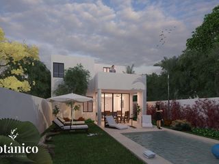 CASA EN VENTA EN MERIDA DE 3 REC, CON AMENIDADES, EN CONKAL, MOD 179