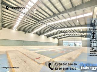 Availability of industrial warehouse for rent in Texcoco