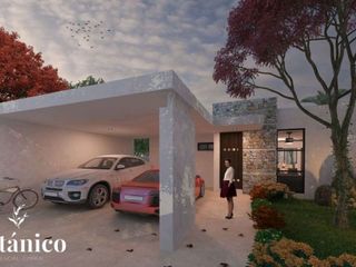 Casa en Venta Botánico Residencial Mod 258 de 1 piso, en Conkal Mérida